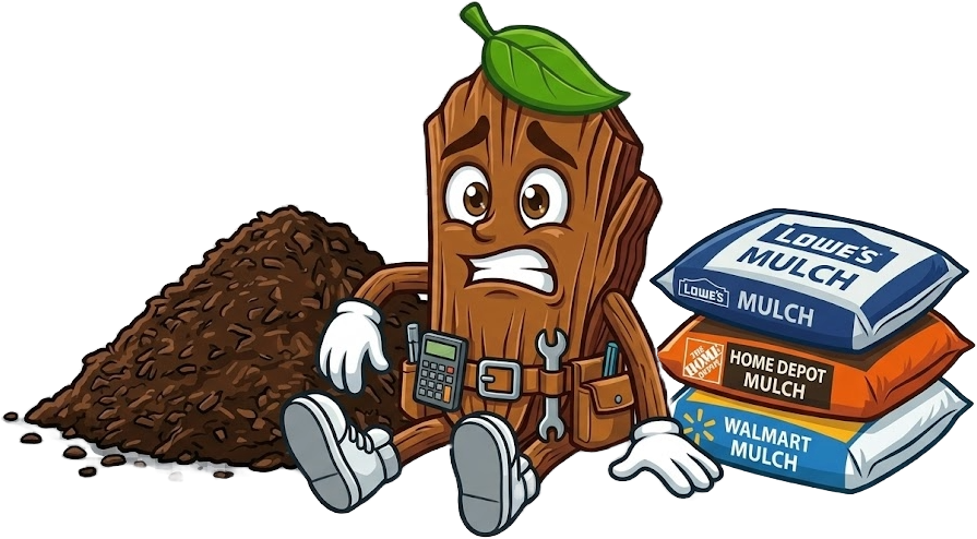 the garbage and trash that comes inside of bagged mulch from home depot and lowes